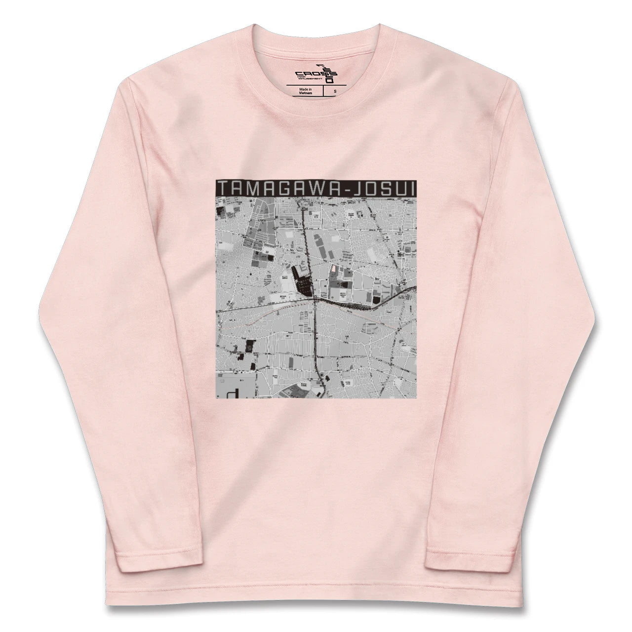 【玉川上水(東京都)】地図柄ロングスリーブTシャツ