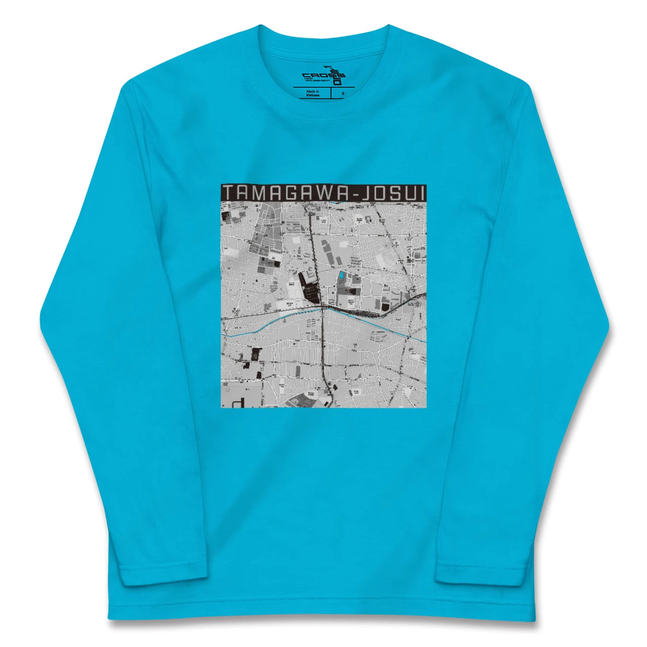 【玉川上水(東京都)】地図柄ロングスリーブTシャツ