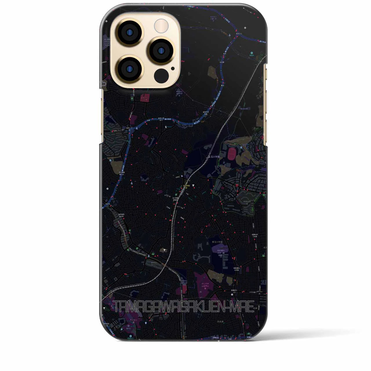 【玉川学園前(東京都)】地図柄iPhoneケース(バックカバータイプ)