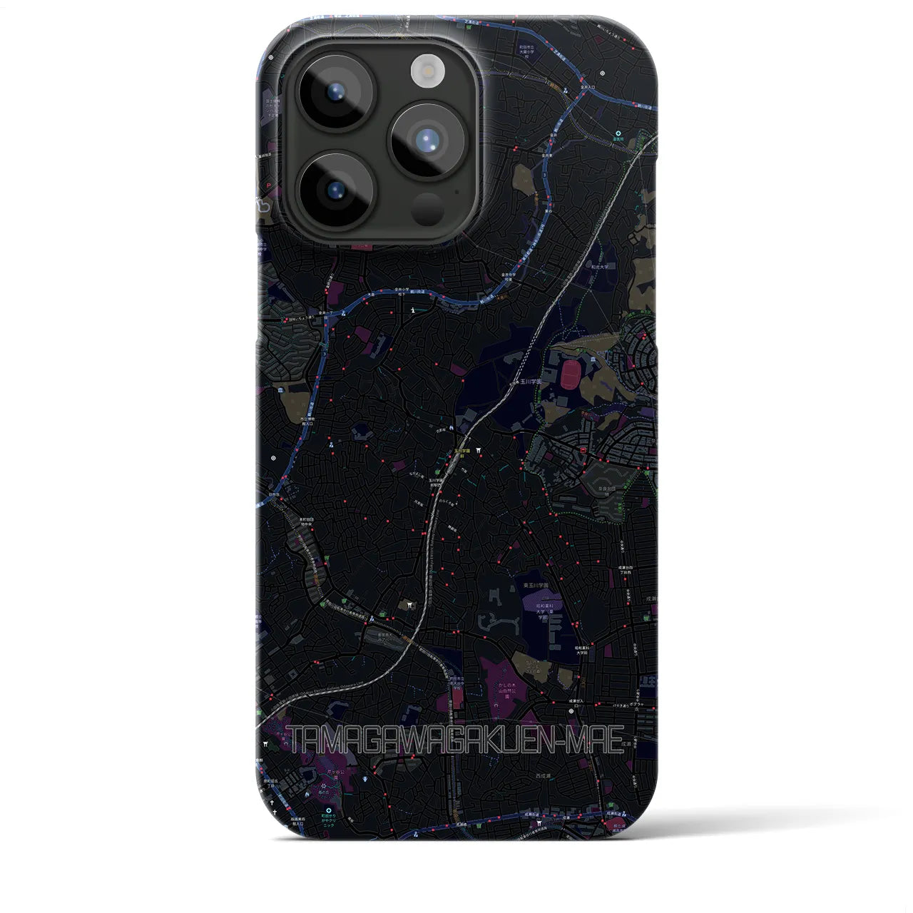 【玉川学園前(東京都)】地図柄iPhoneケース(バックカバータイプ)