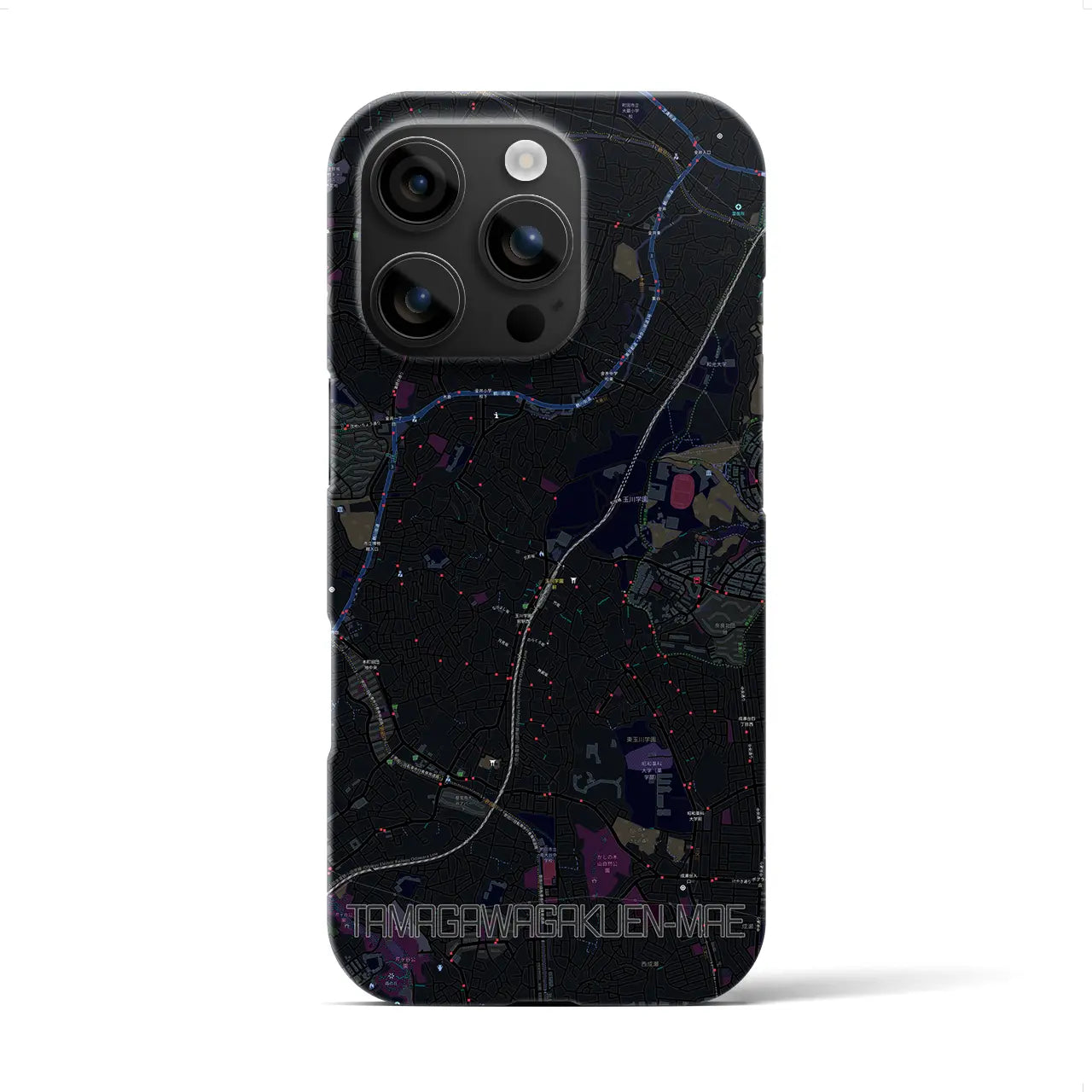 【玉川学園前(東京都)】地図柄iPhoneケース(バックカバータイプ)