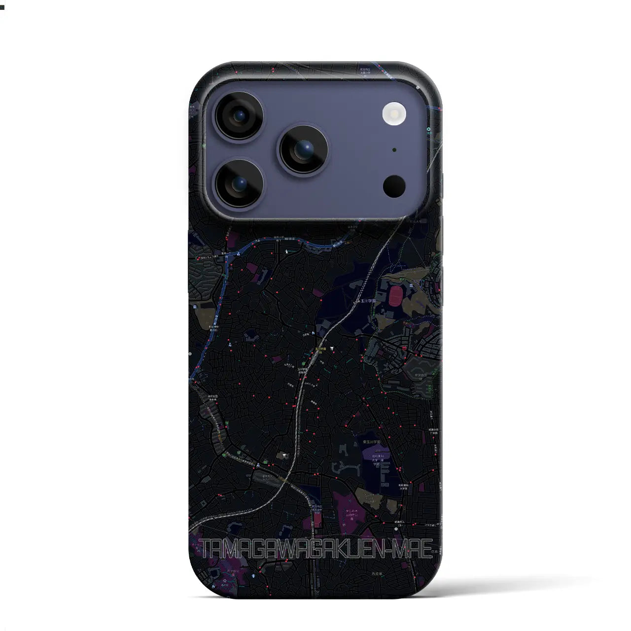 【玉川学園前(東京都)】地図柄iPhoneケース(バックカバータイプ)