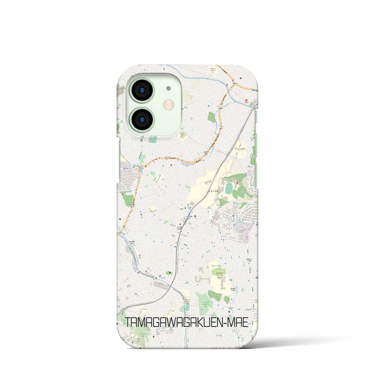 【玉川学園前(東京都)】地図柄iPhoneケース(バックカバータイプ)