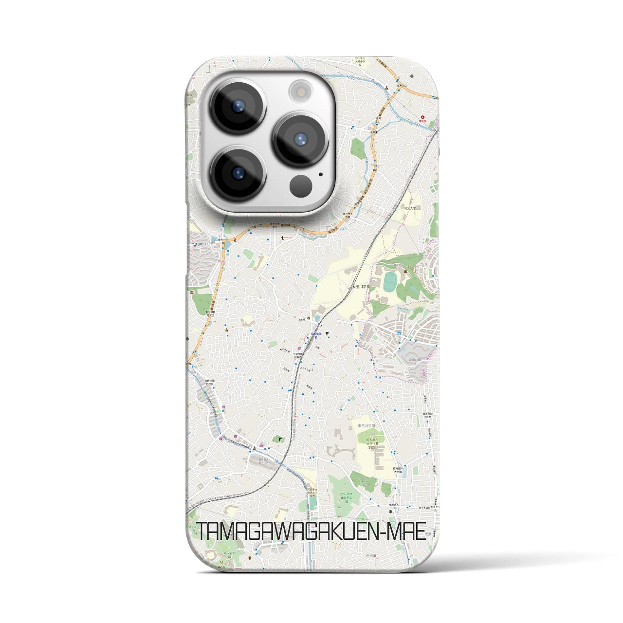 【玉川学園前(東京都)】地図柄iPhoneケース(バックカバータイプ)