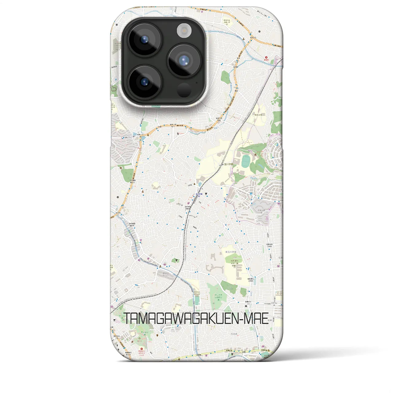 【玉川学園前(東京都)】地図柄iPhoneケース(バックカバータイプ)