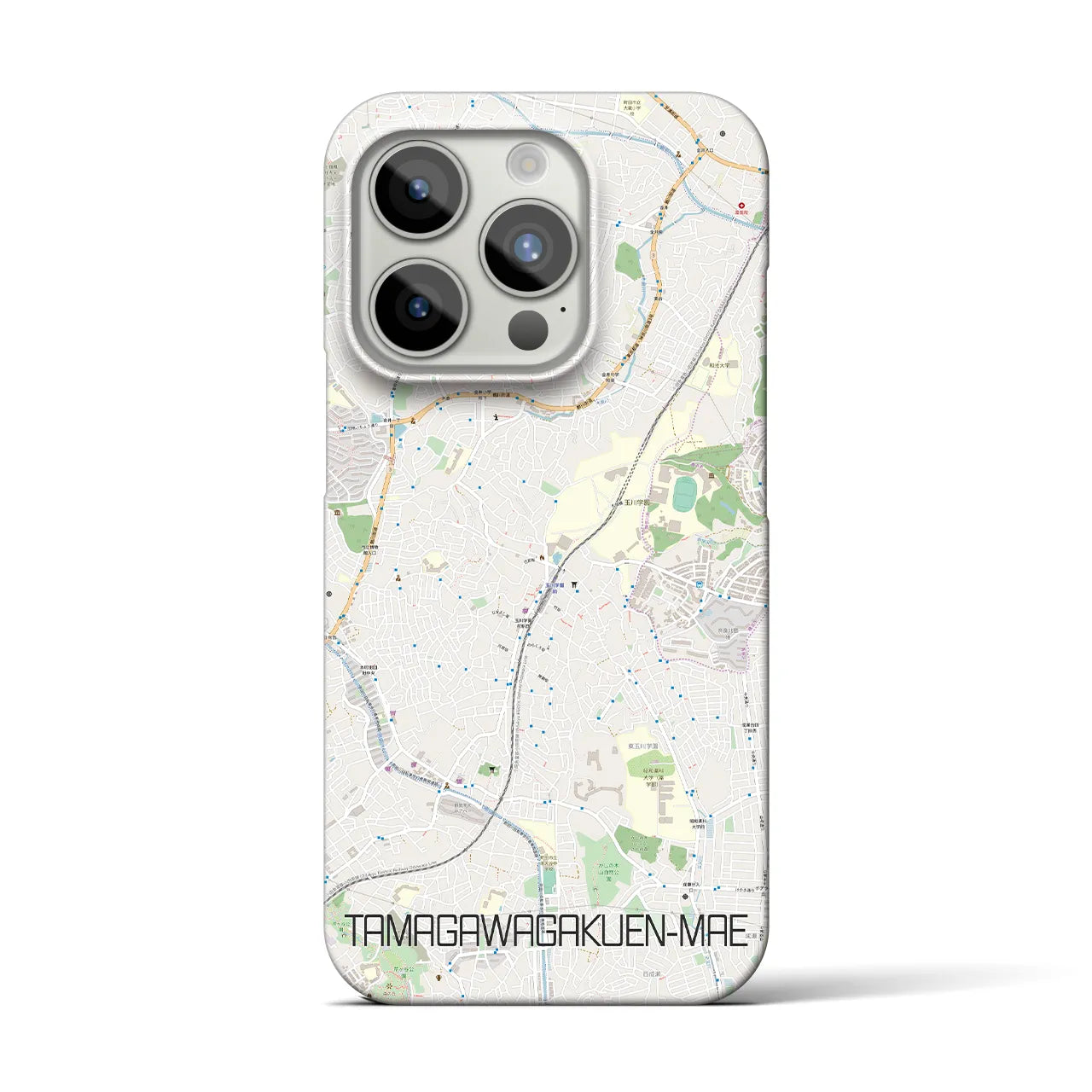 【玉川学園前(東京都)】地図柄iPhoneケース(バックカバータイプ)