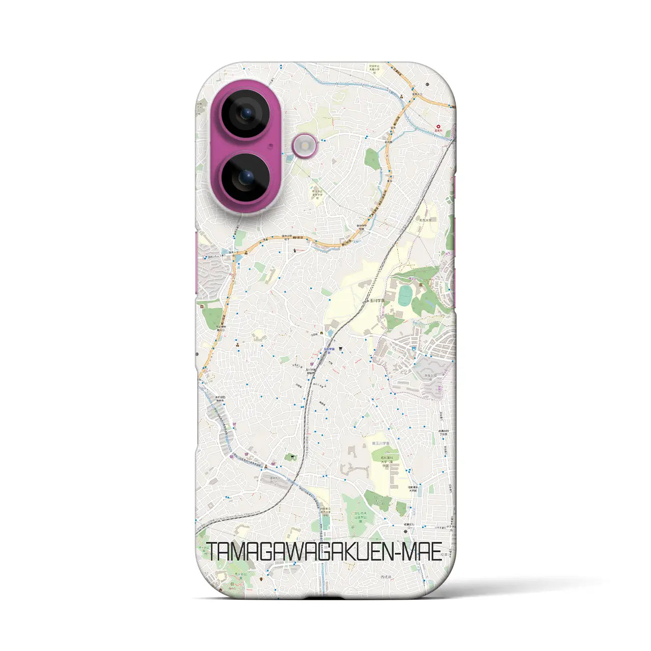 【玉川学園前(東京都)】地図柄iPhoneケース(バックカバータイプ)
