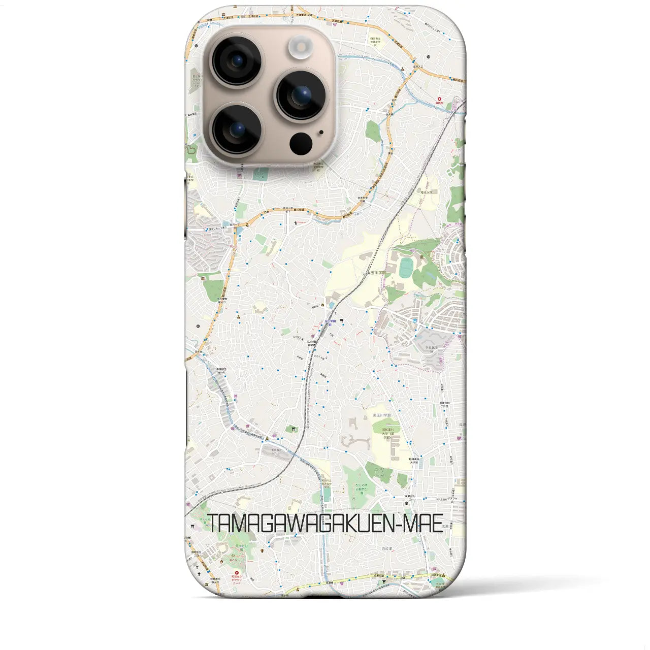 【玉川学園前(東京都)】地図柄iPhoneケース(バックカバータイプ)