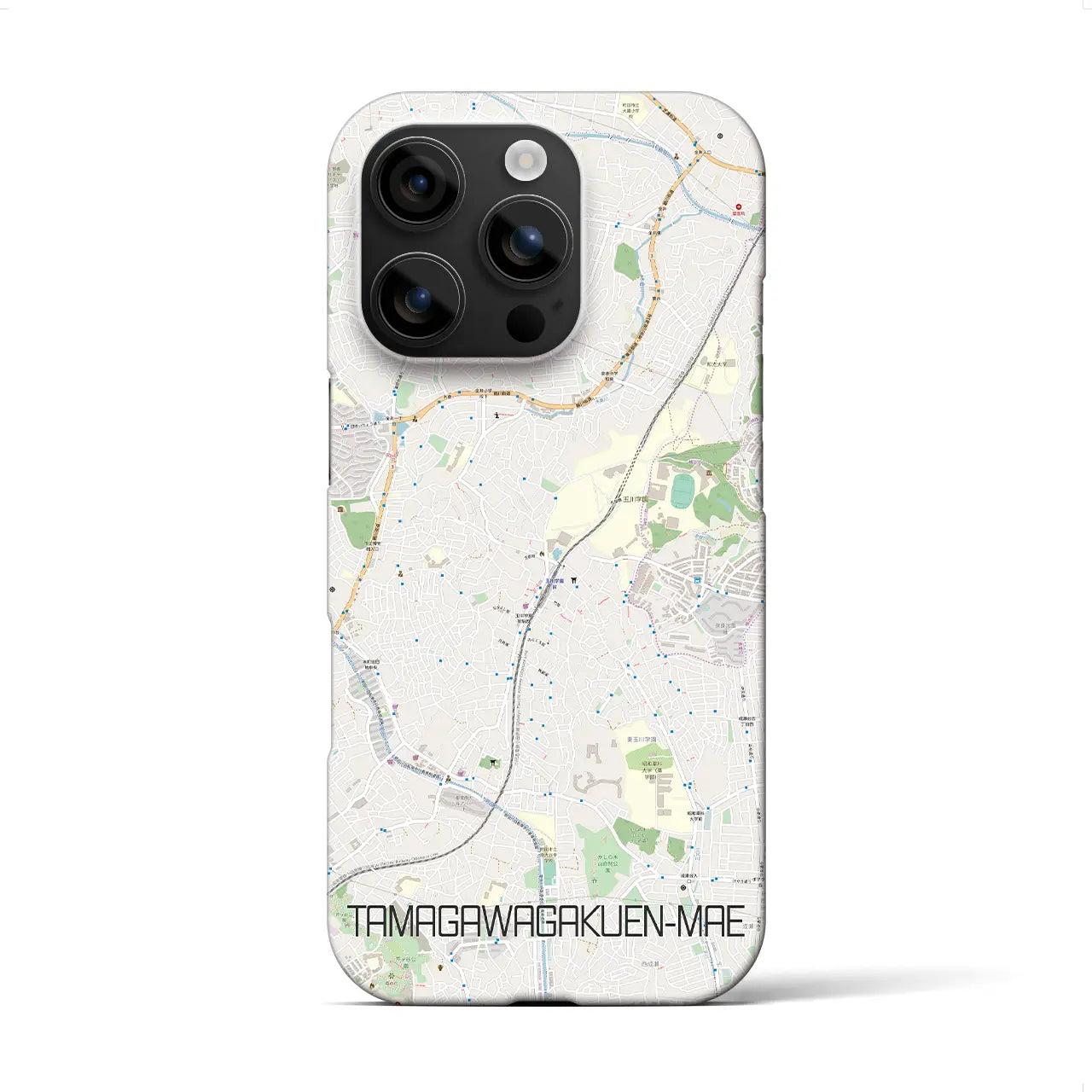【玉川学園前(東京都)】地図柄iPhoneケース(バックカバータイプ)