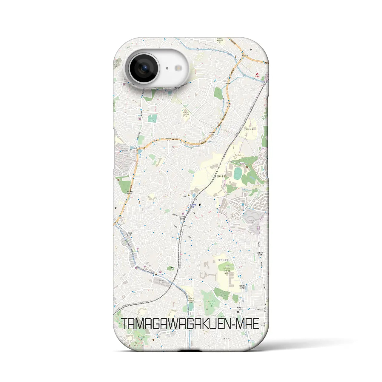 【玉川学園前(東京都)】地図柄iPhoneケース(バックカバータイプ)