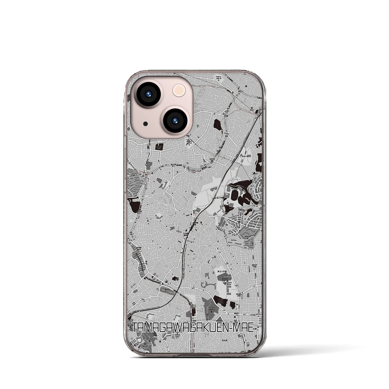 【玉川学園前(東京都)】地図柄iPhoneケース(クリアタイプ)