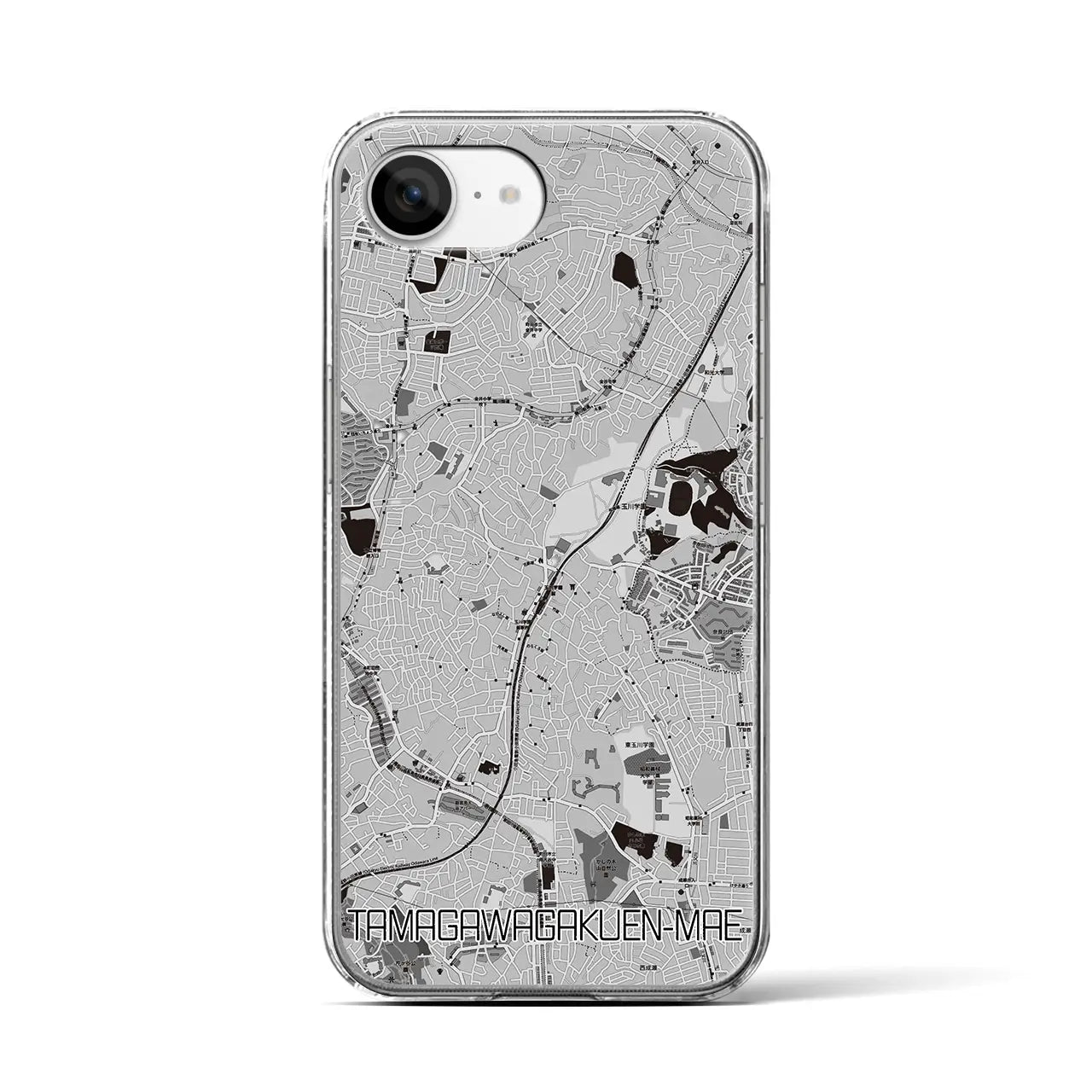 【玉川学園前(東京都)】地図柄iPhoneケース(クリアタイプ)