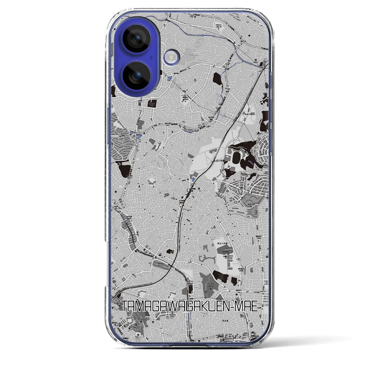 【玉川学園前(東京都)】地図柄iPhoneケース(クリアタイプ)