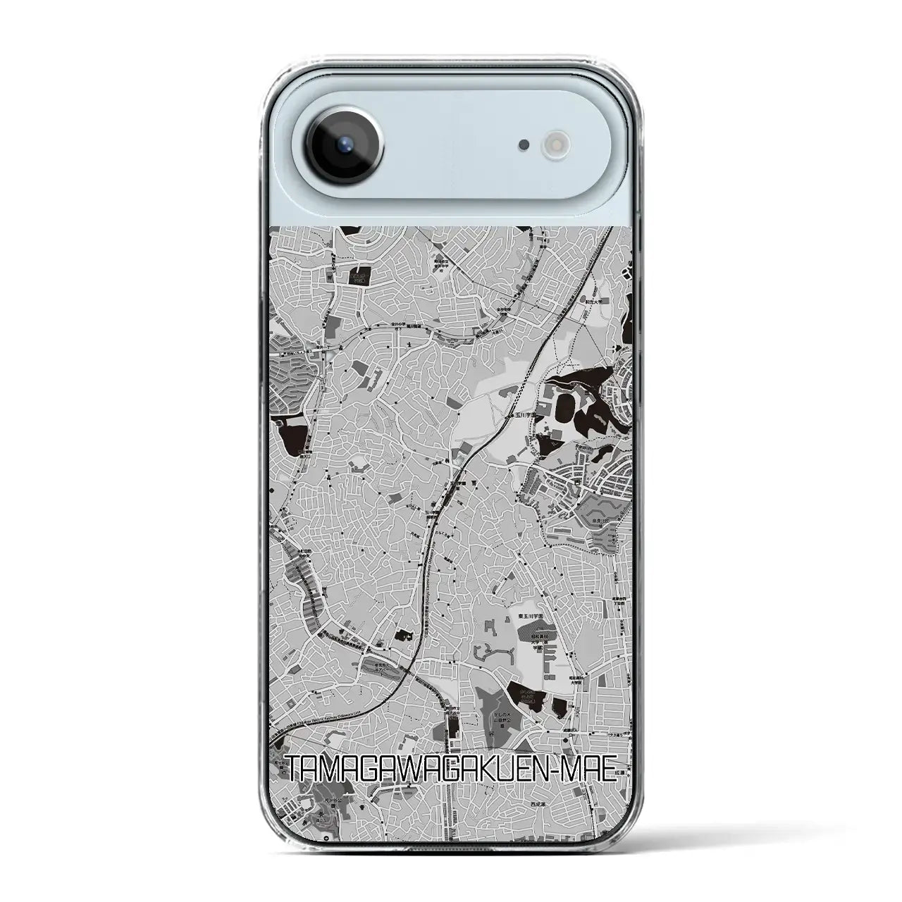 【玉川学園前(東京都)】地図柄iPhoneケース(クリアタイプ)