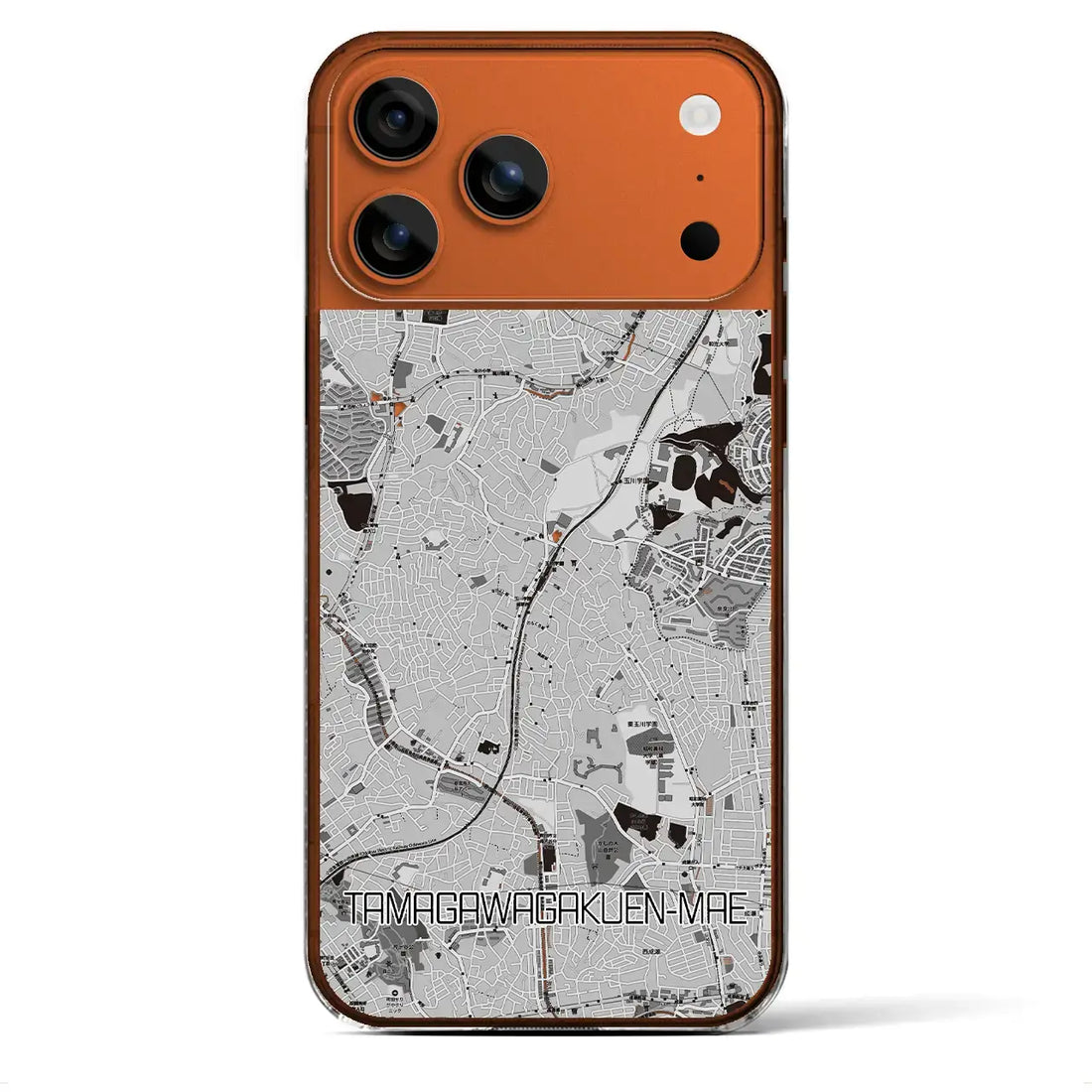 【玉川学園前(東京都)】地図柄iPhoneケース(クリアタイプ)