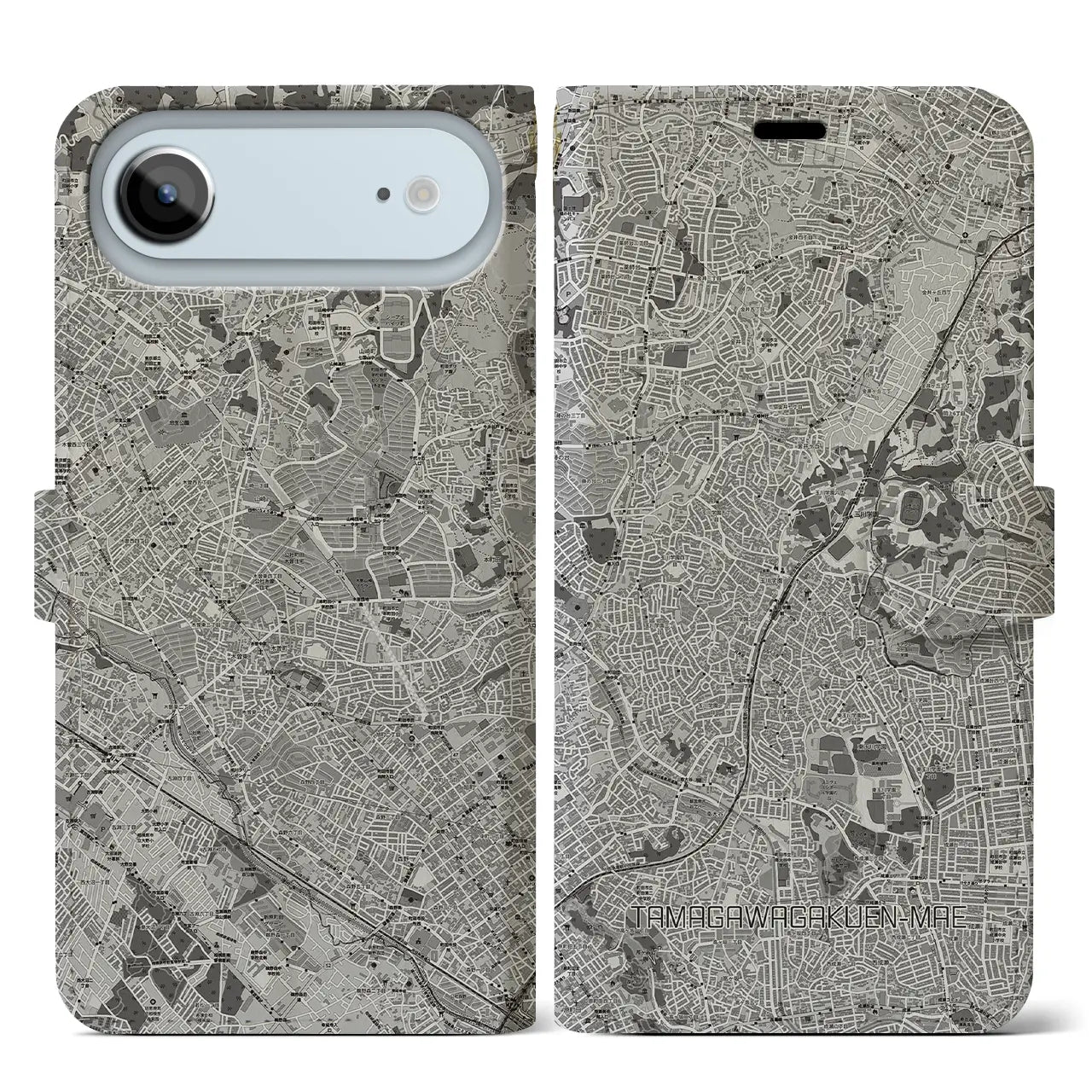 【玉川学園前(東京都)】地図柄iPhoneケース(手帳タイプ)