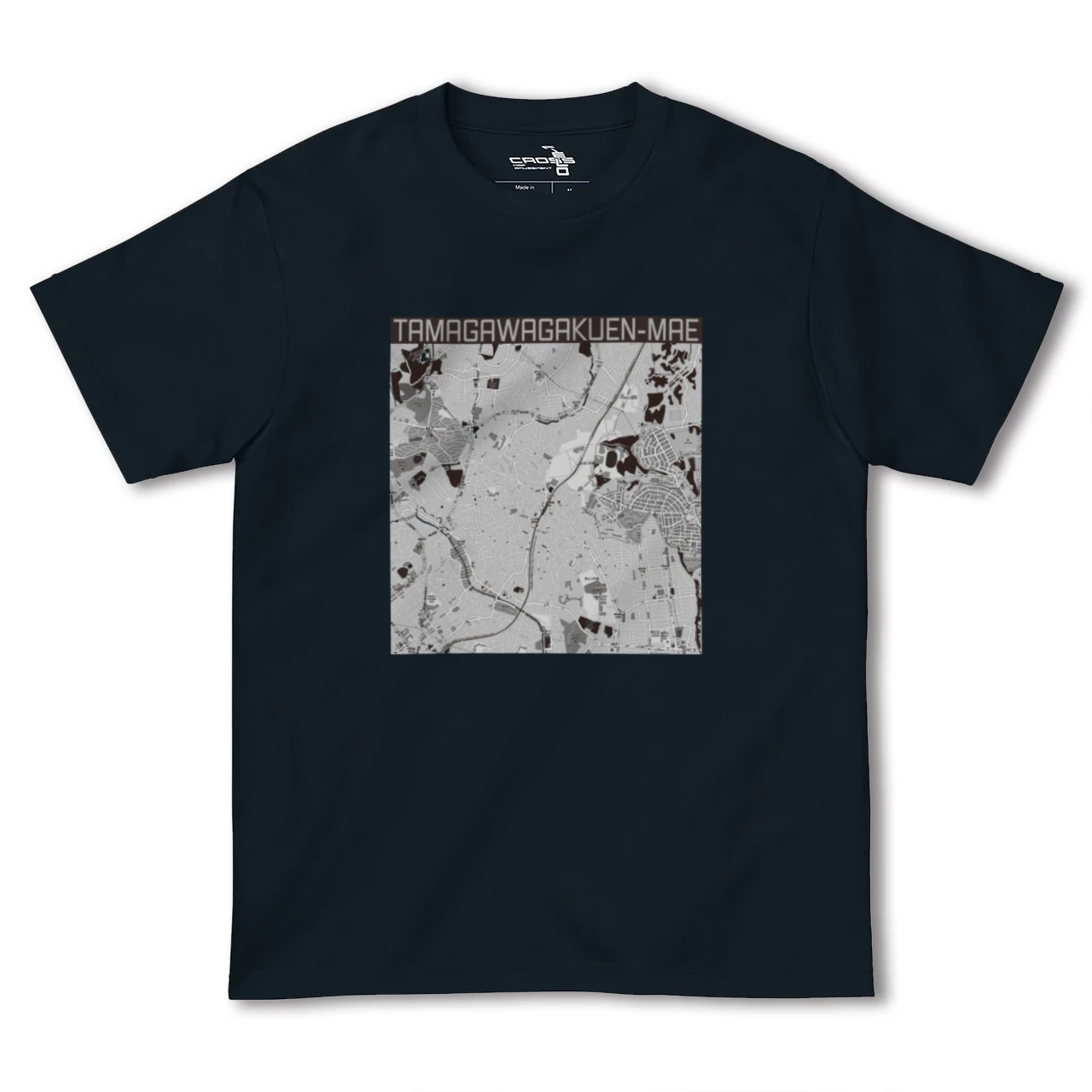 【玉川学園前(東京都)】地図柄ヘビーウェイトTシャツ