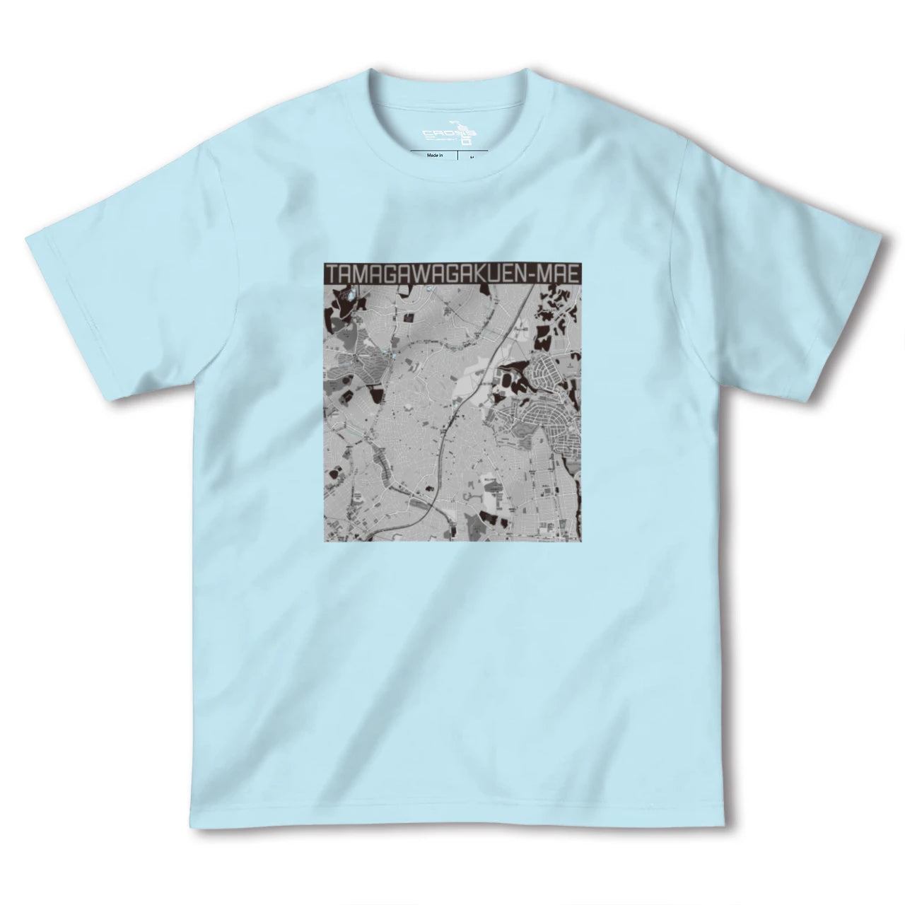 【玉川学園前(東京都)】地図柄ヘビーウェイトTシャツ
