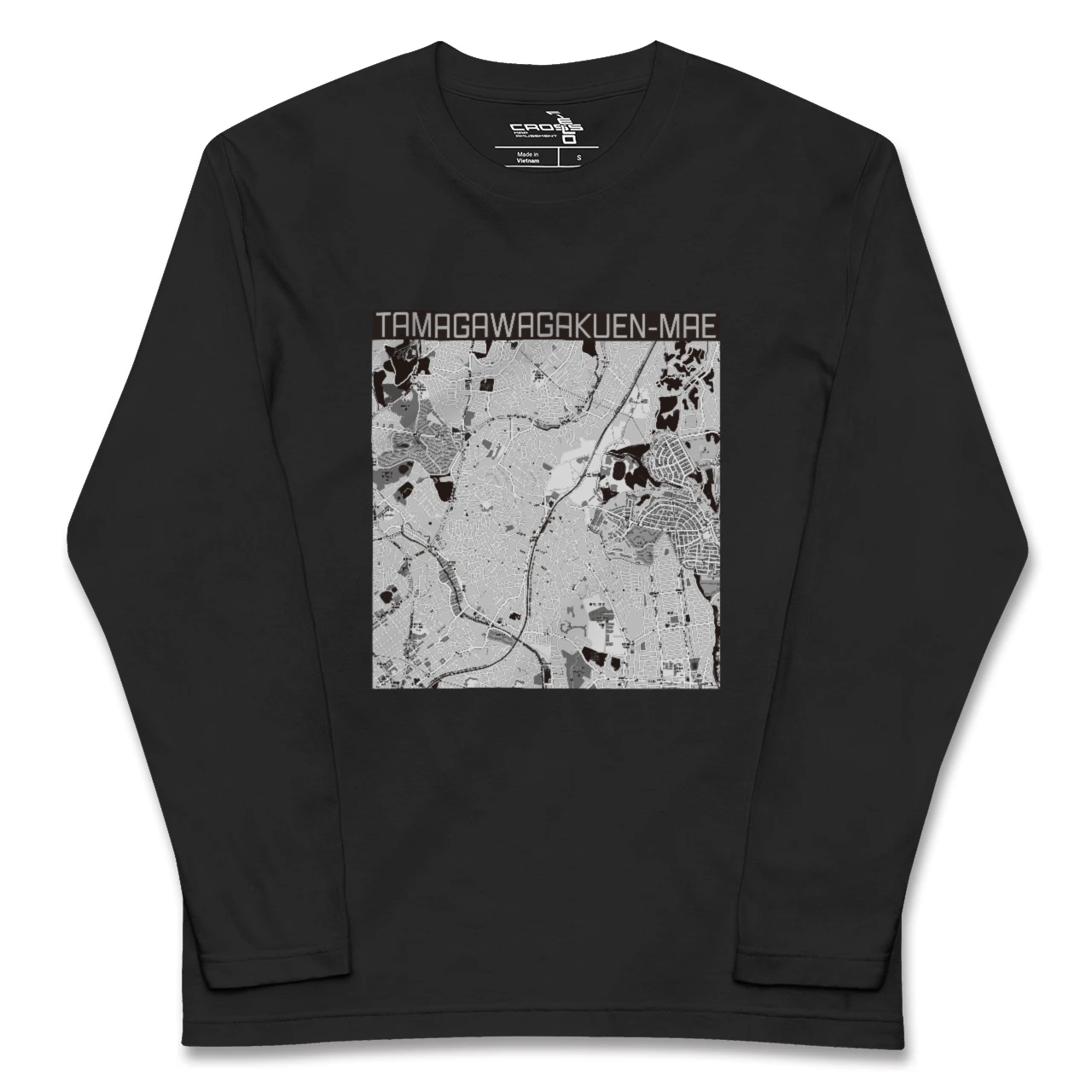 【玉川学園前(東京都)】地図柄ロングスリーブTシャツ