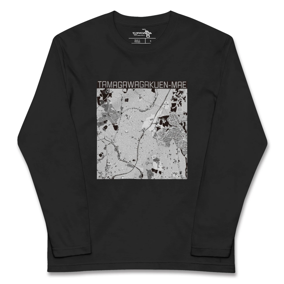 【玉川学園前(東京都)】地図柄ロングスリーブTシャツ