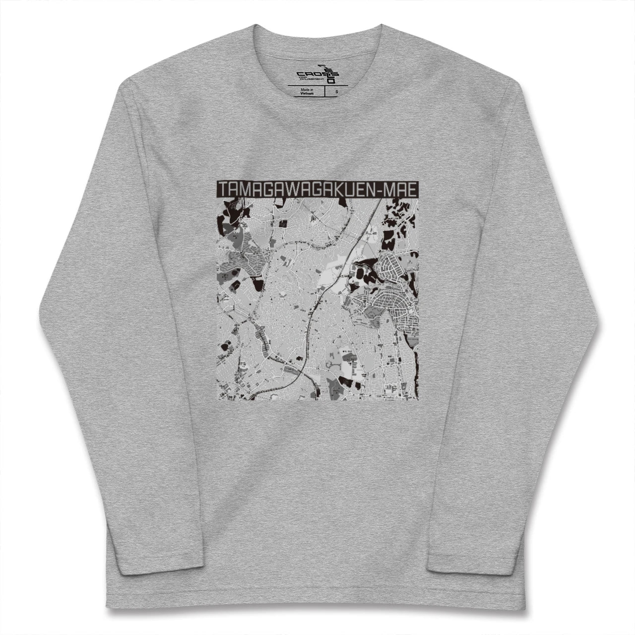 【玉川学園前(東京都)】地図柄ロングスリーブTシャツ