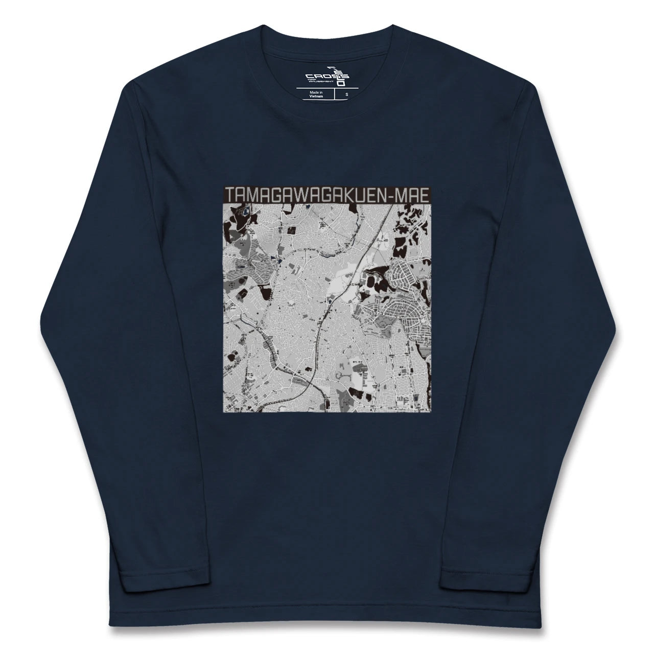 【玉川学園前(東京都)】地図柄ロングスリーブTシャツ