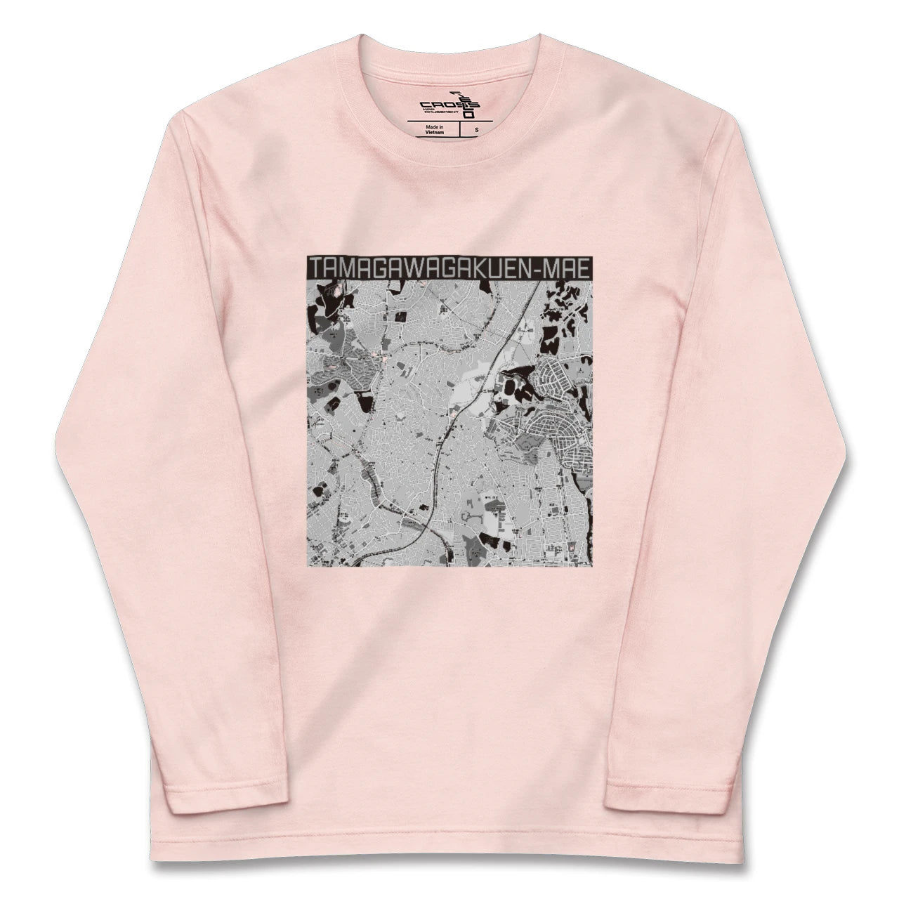 【玉川学園前(東京都)】地図柄ロングスリーブTシャツ
