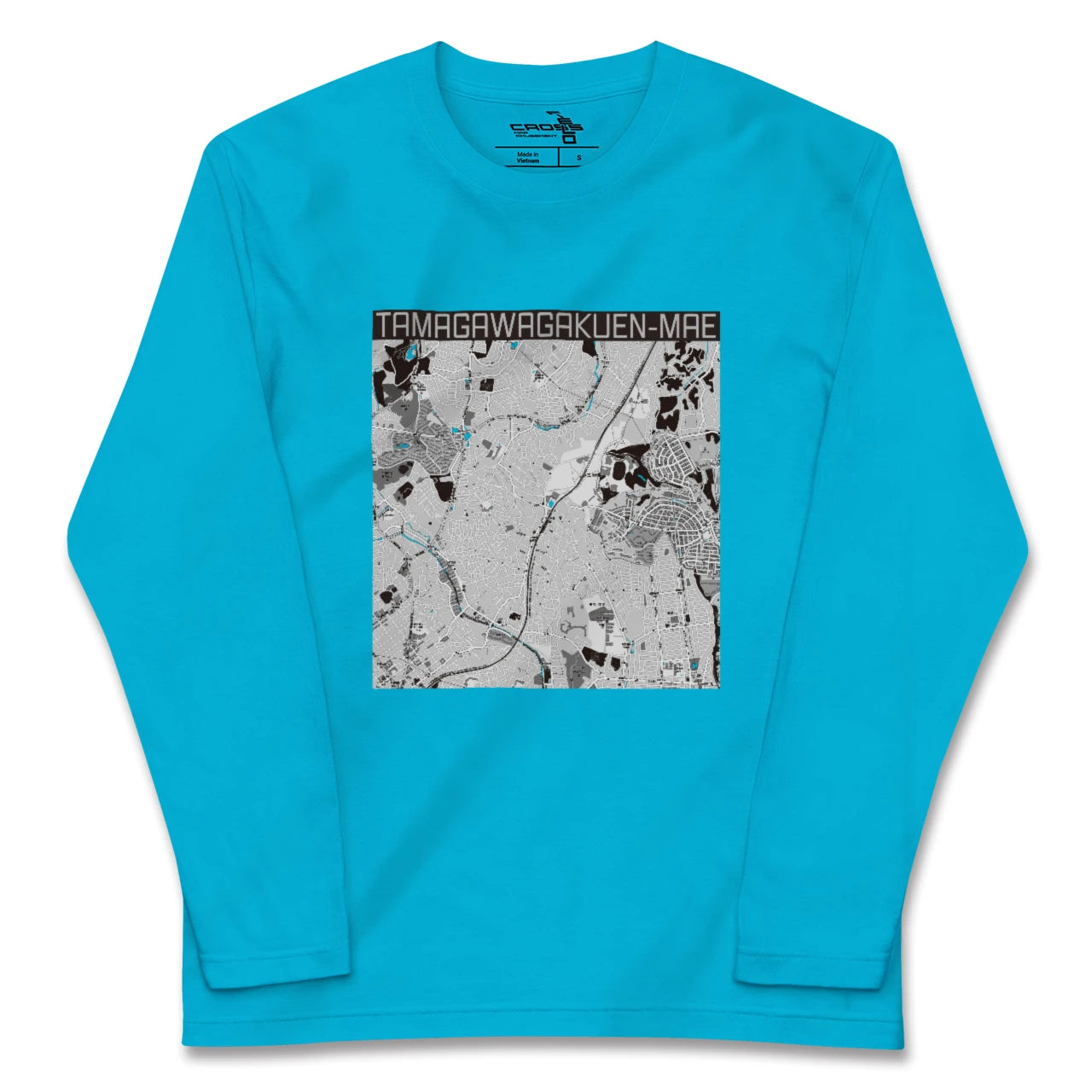 【玉川学園前(東京都)】地図柄ロングスリーブTシャツ