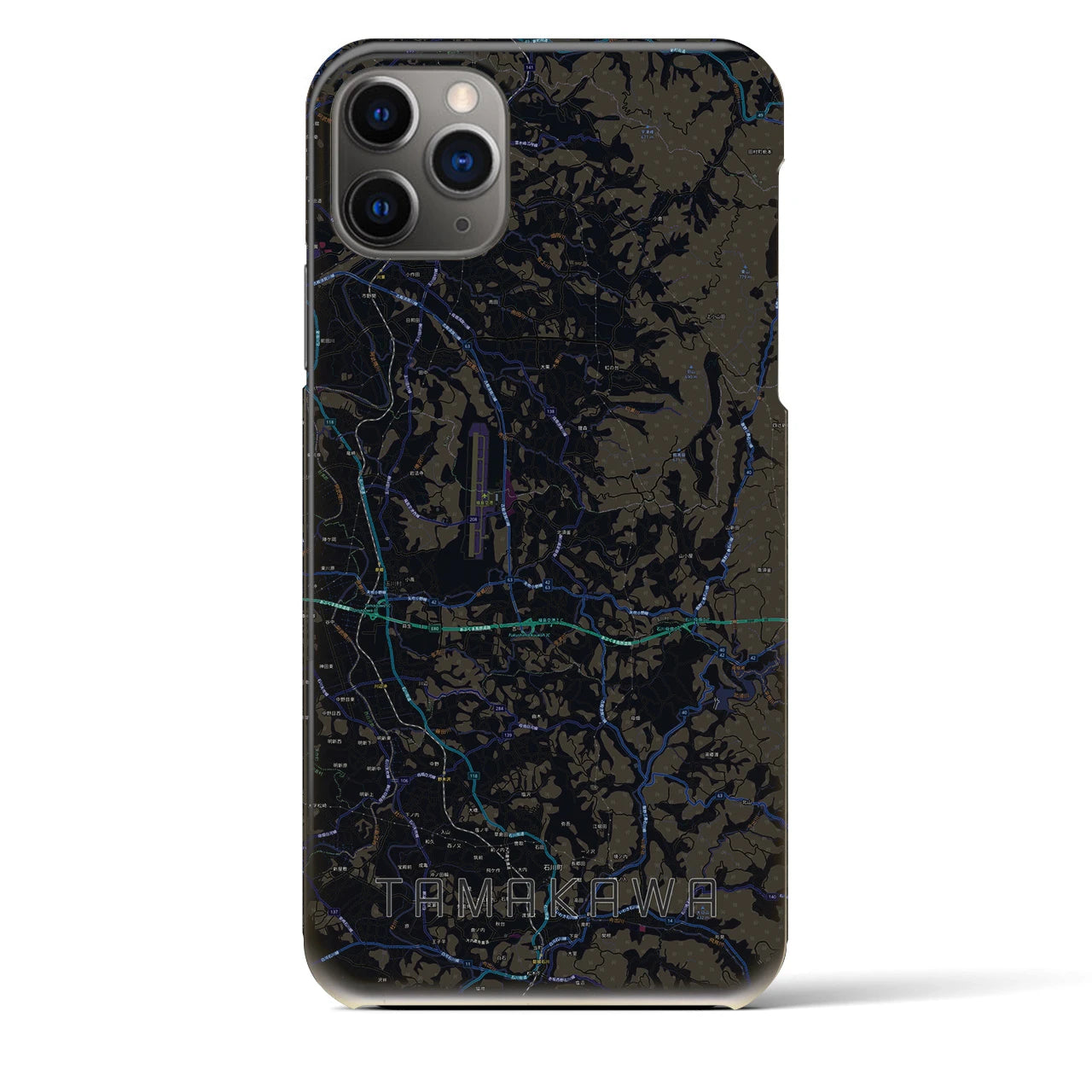 【玉川(福島県)】地図柄iPhoneケース(バックカバータイプ)
