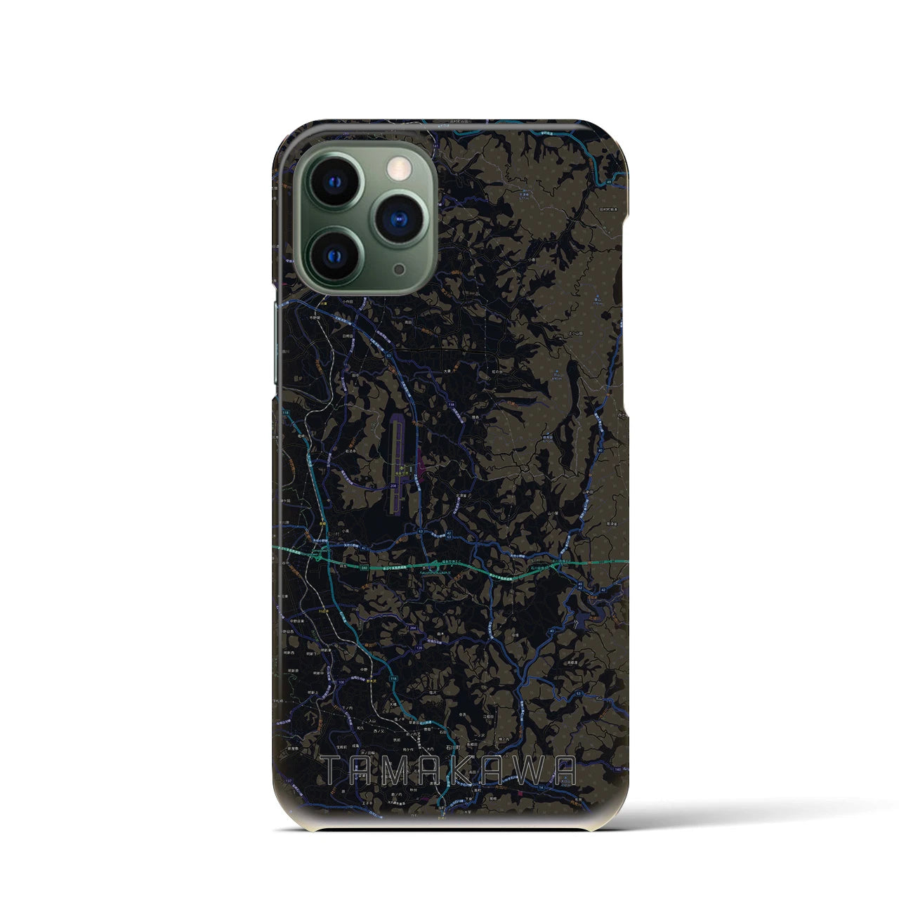 【玉川(福島県)】地図柄iPhoneケース(バックカバータイプ)