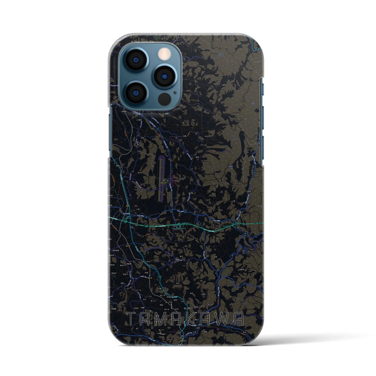 【玉川(福島県)】地図柄iPhoneケース(バックカバータイプ)