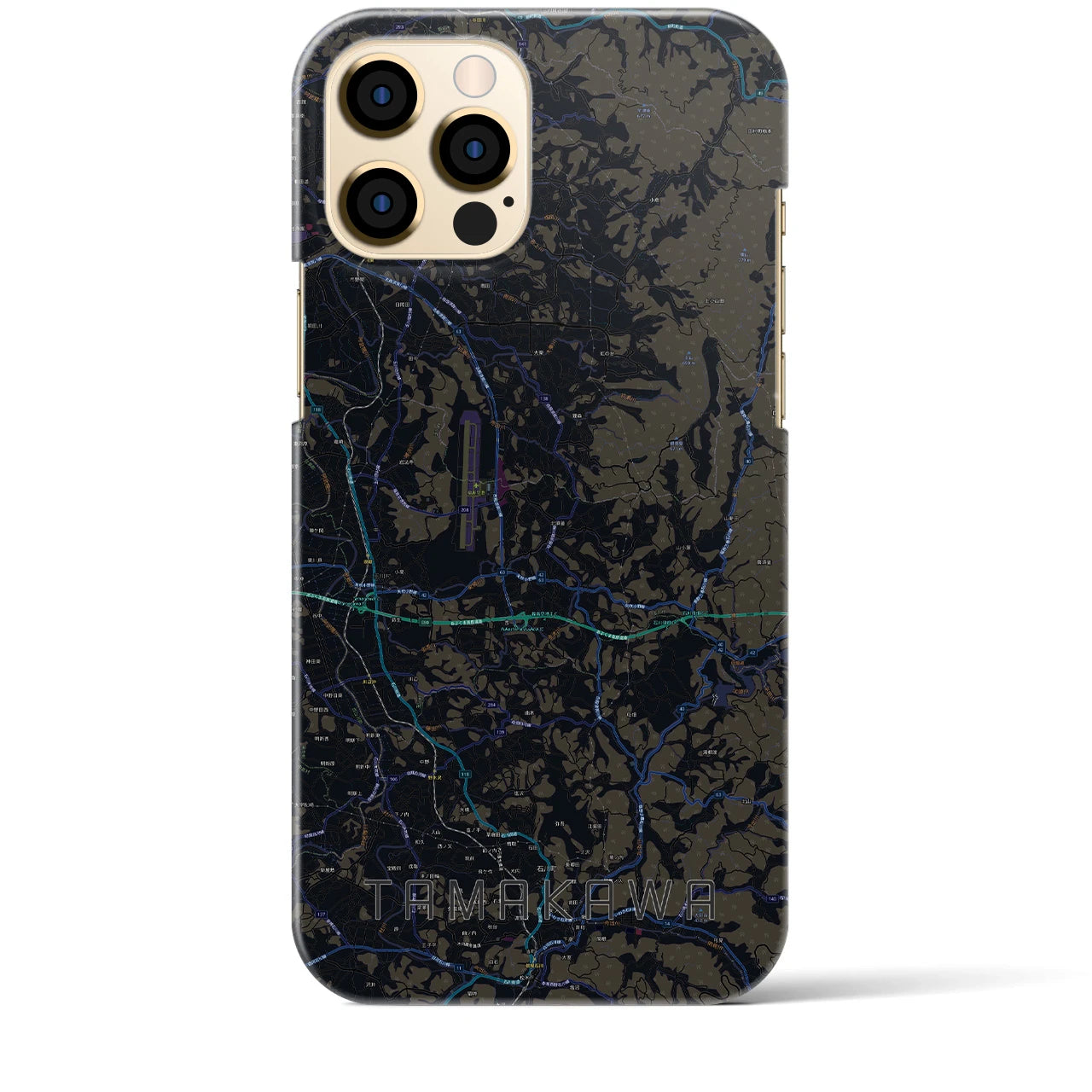 【玉川(福島県)】地図柄iPhoneケース(バックカバータイプ)