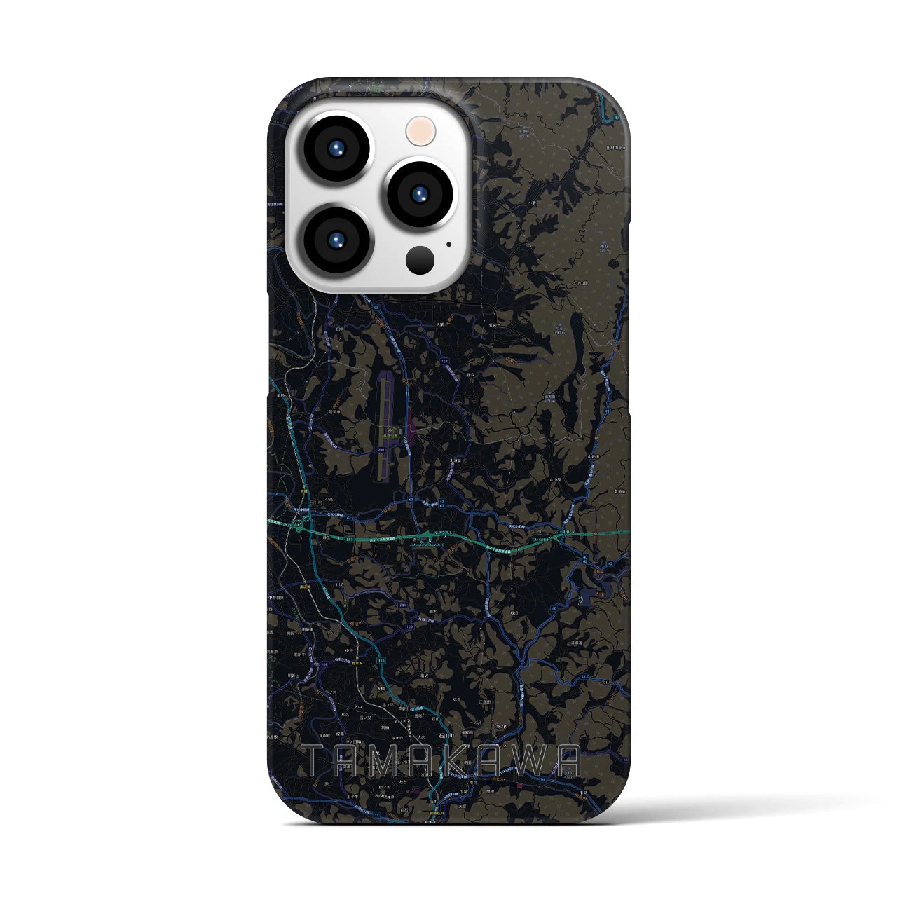 【玉川(福島県)】地図柄iPhoneケース(バックカバータイプ)