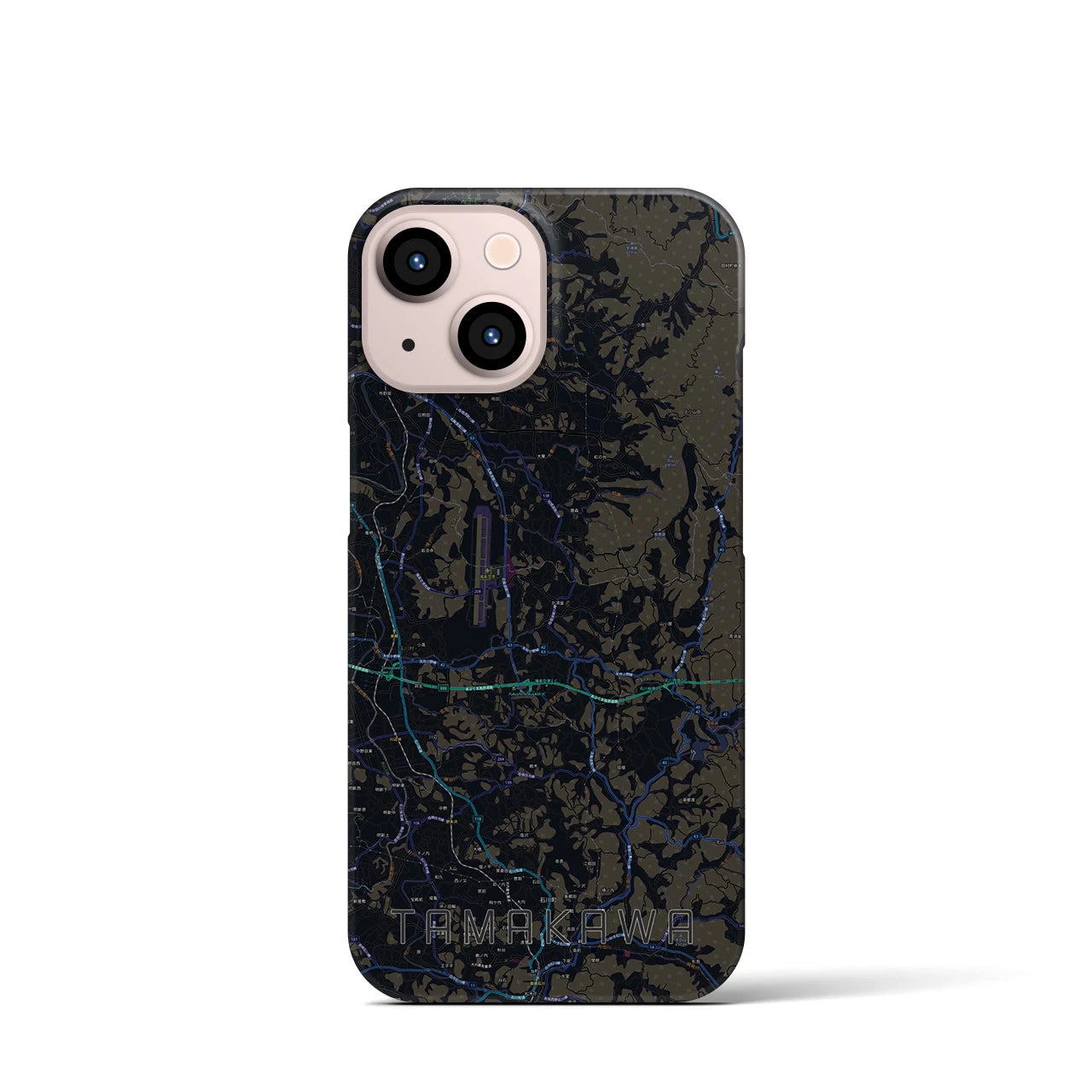 【玉川(福島県)】地図柄iPhoneケース(バックカバータイプ)