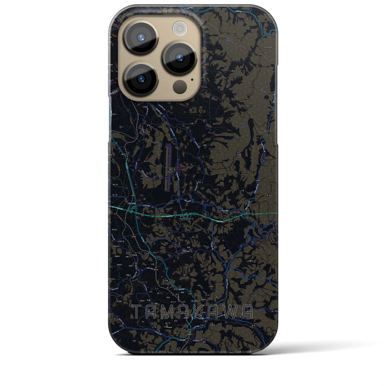 【玉川(福島県)】地図柄iPhoneケース(バックカバータイプ)