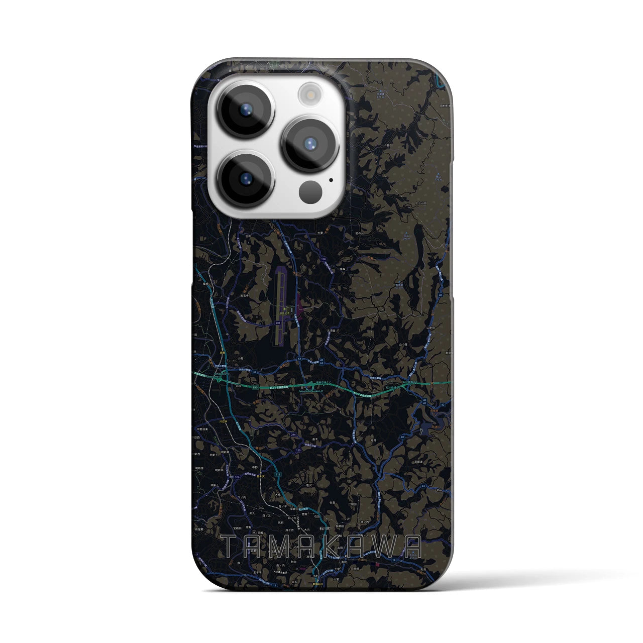【玉川(福島県)】地図柄iPhoneケース(バックカバータイプ)