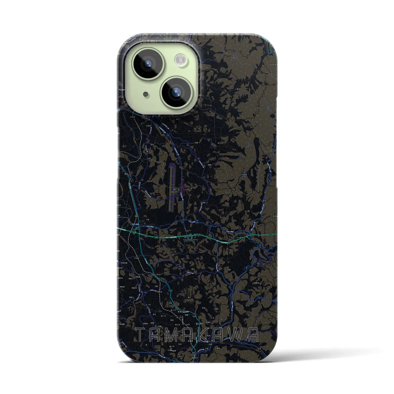 【玉川(福島県)】地図柄iPhoneケース(バックカバータイプ)