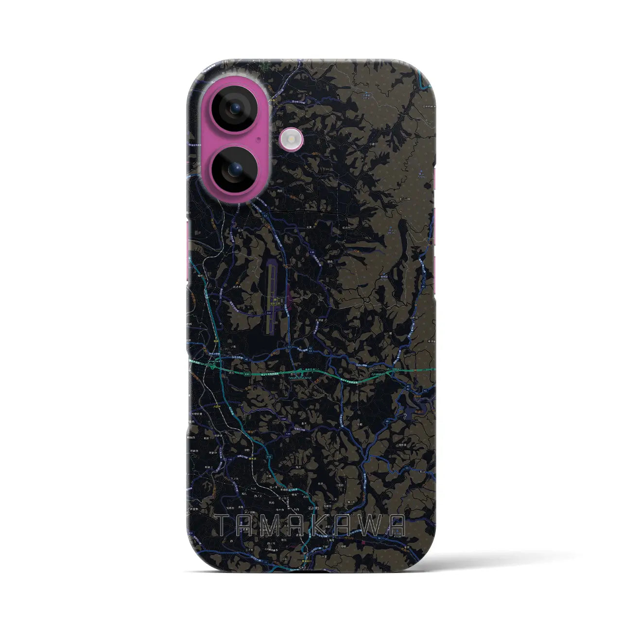 【玉川(福島県)】地図柄iPhoneケース(バックカバータイプ)