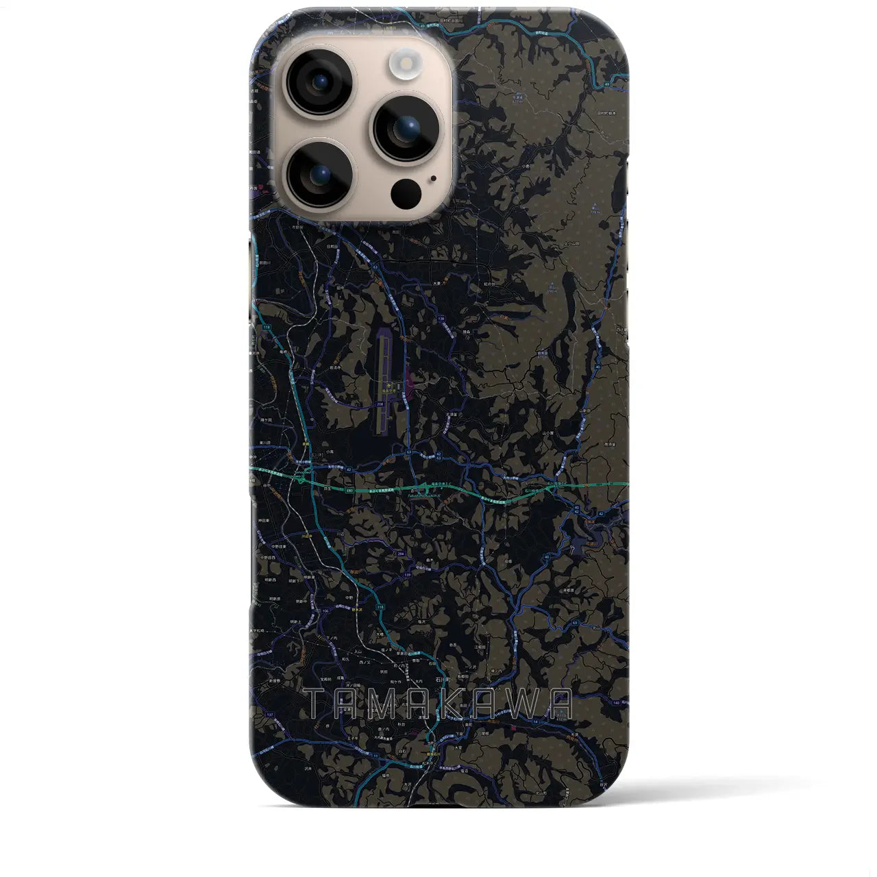【玉川(福島県)】地図柄iPhoneケース(バックカバータイプ)