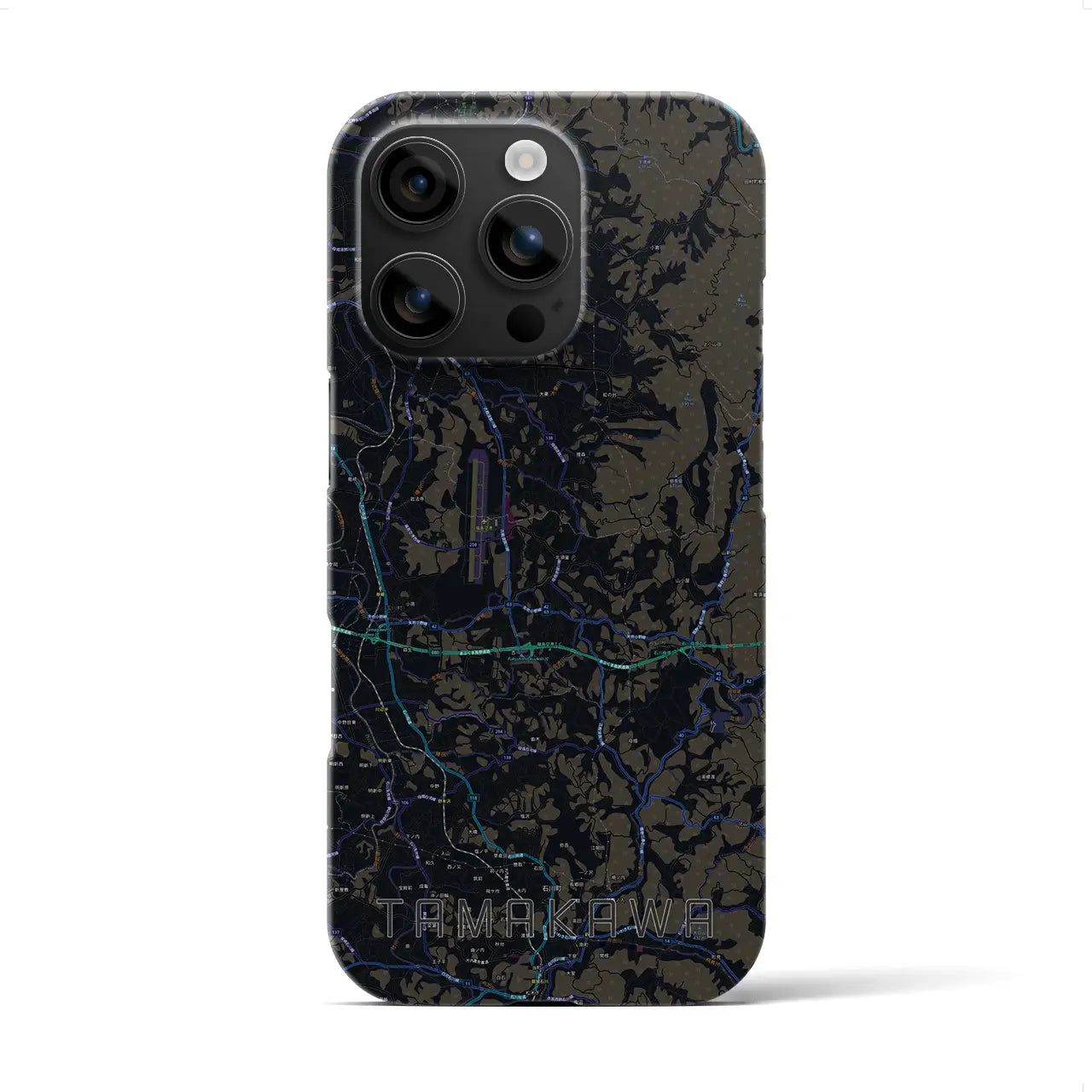 【玉川(福島県)】地図柄iPhoneケース(バックカバータイプ)