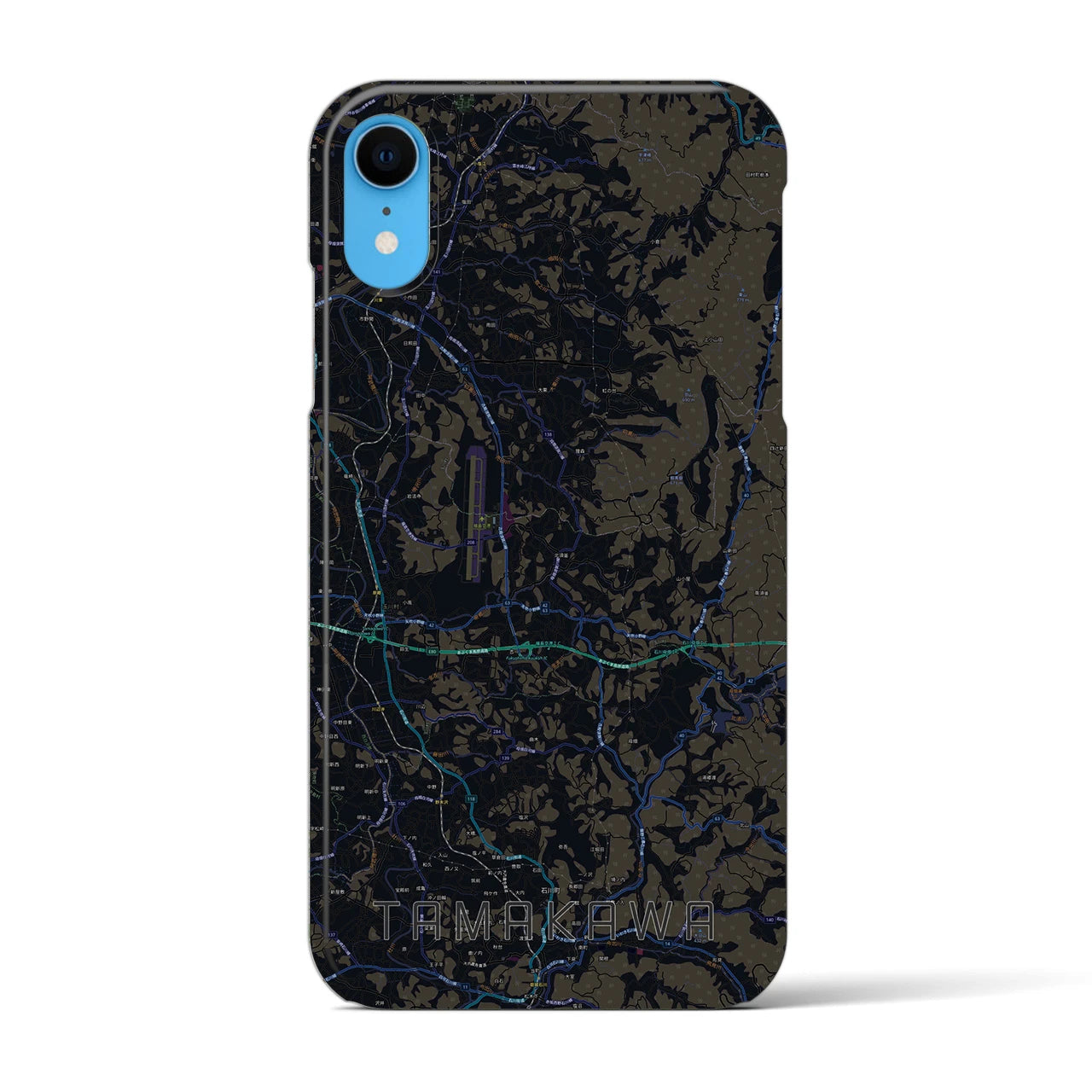 【玉川(福島県)】地図柄iPhoneケース(バックカバータイプ)