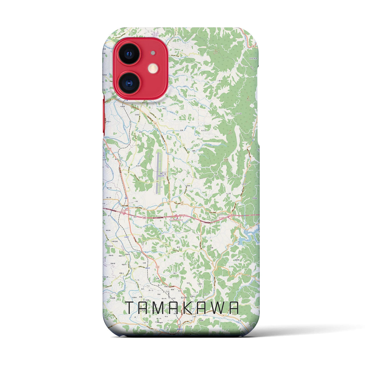 【玉川(福島県)】地図柄iPhoneケース(バックカバータイプ)