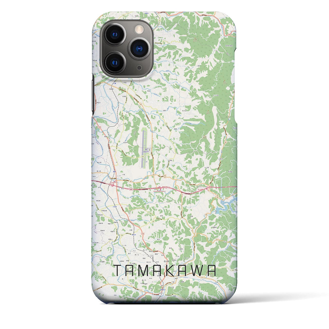【玉川(福島県)】地図柄iPhoneケース(バックカバータイプ)