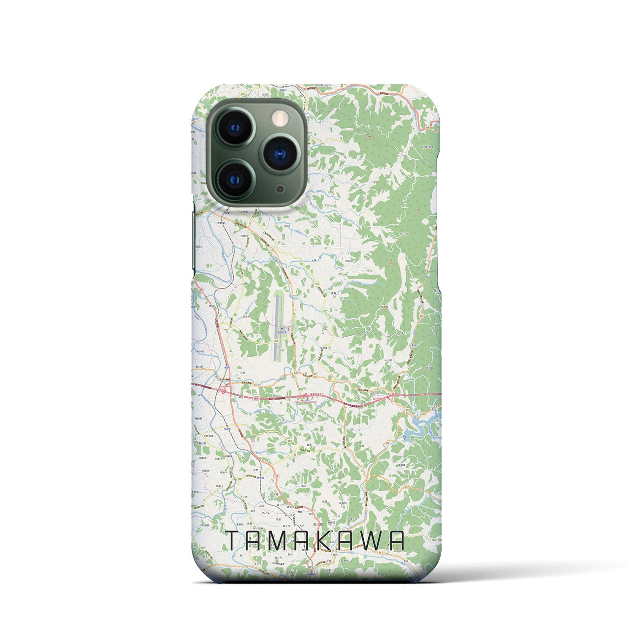 【玉川(福島県)】地図柄iPhoneケース(バックカバータイプ)
