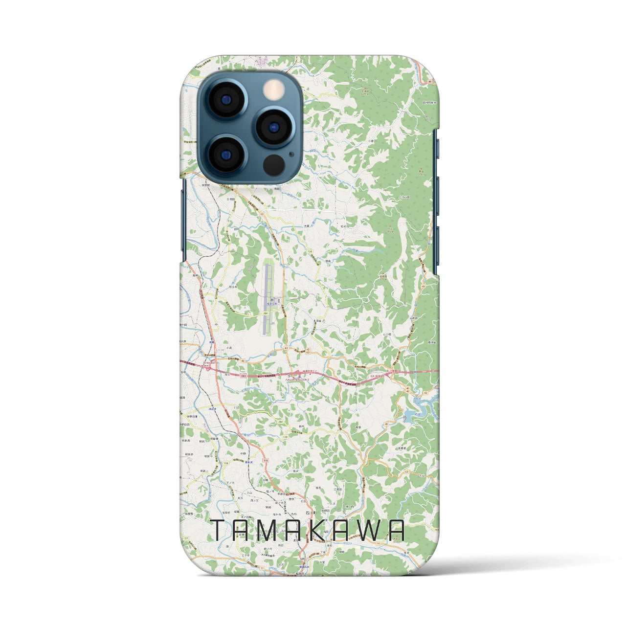 【玉川(福島県)】地図柄iPhoneケース(バックカバータイプ)