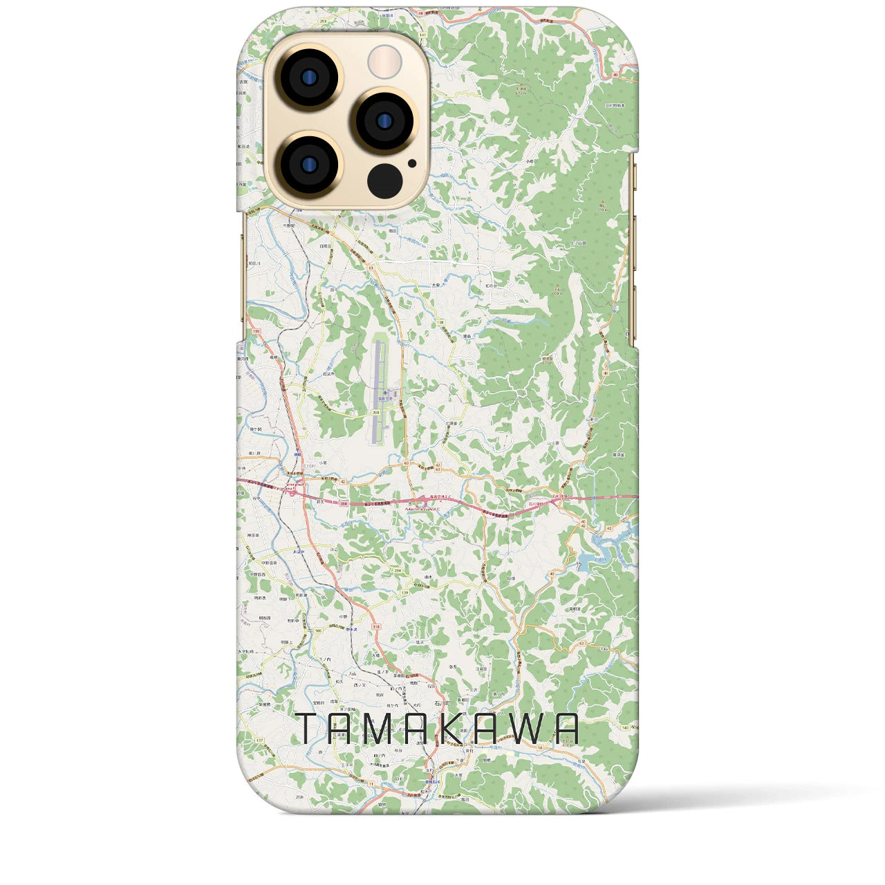 【玉川(福島県)】地図柄iPhoneケース(バックカバータイプ)