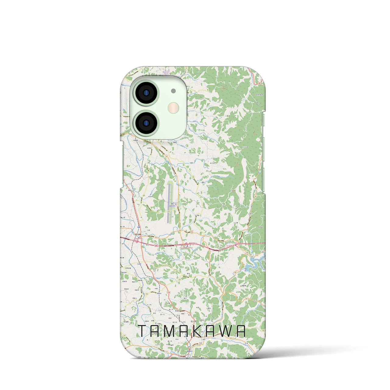 【玉川(福島県)】地図柄iPhoneケース(バックカバータイプ)