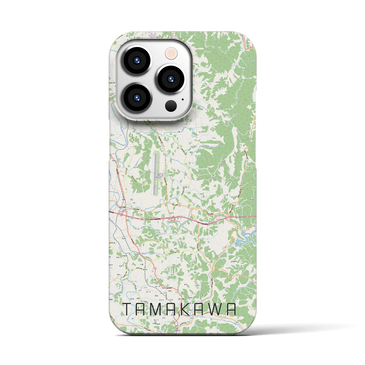 【玉川(福島県)】地図柄iPhoneケース(バックカバータイプ)