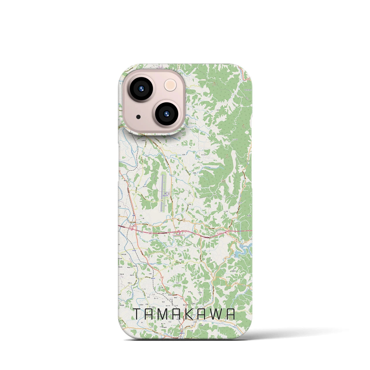 【玉川(福島県)】地図柄iPhoneケース(バックカバータイプ)