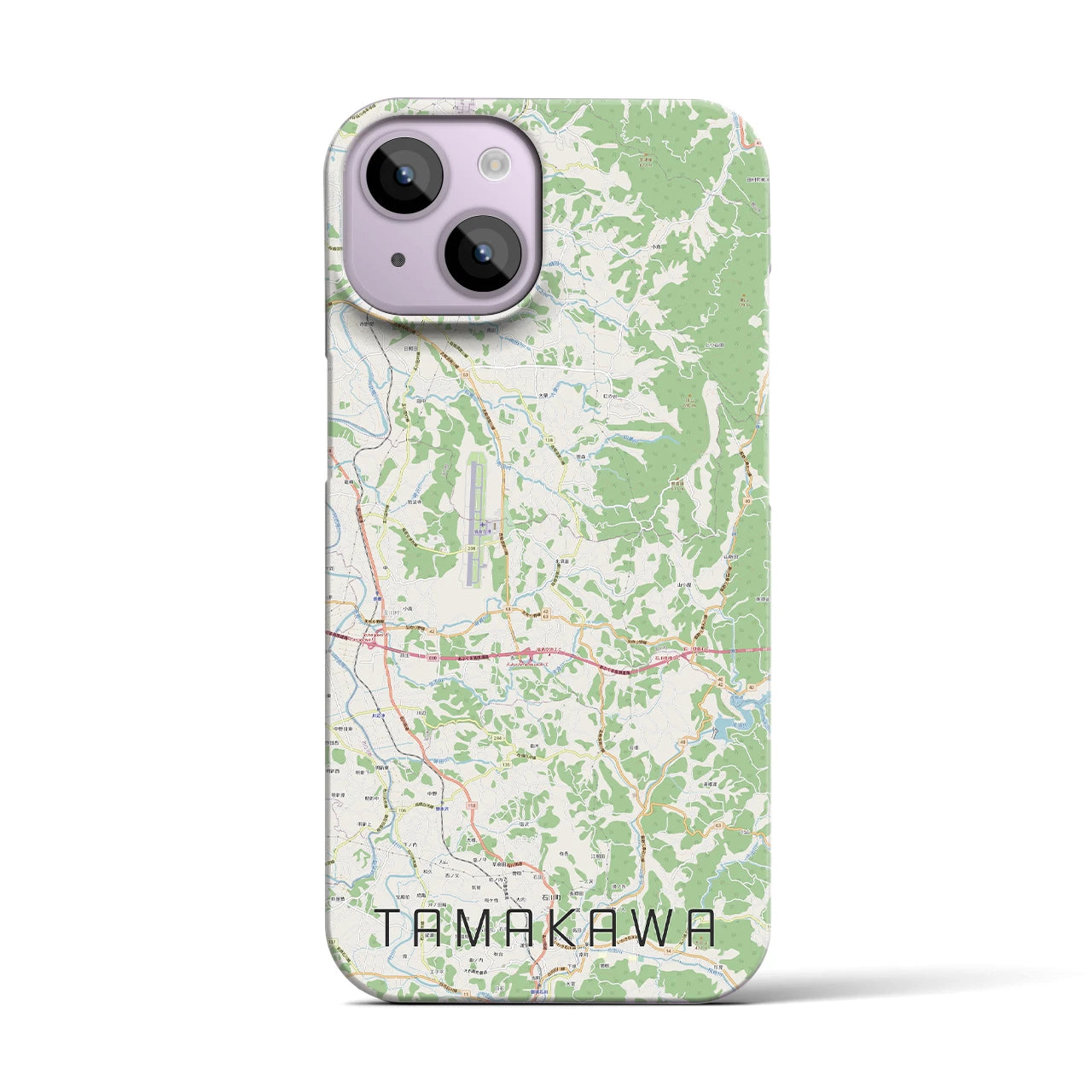 【玉川(福島県)】地図柄iPhoneケース(バックカバータイプ)